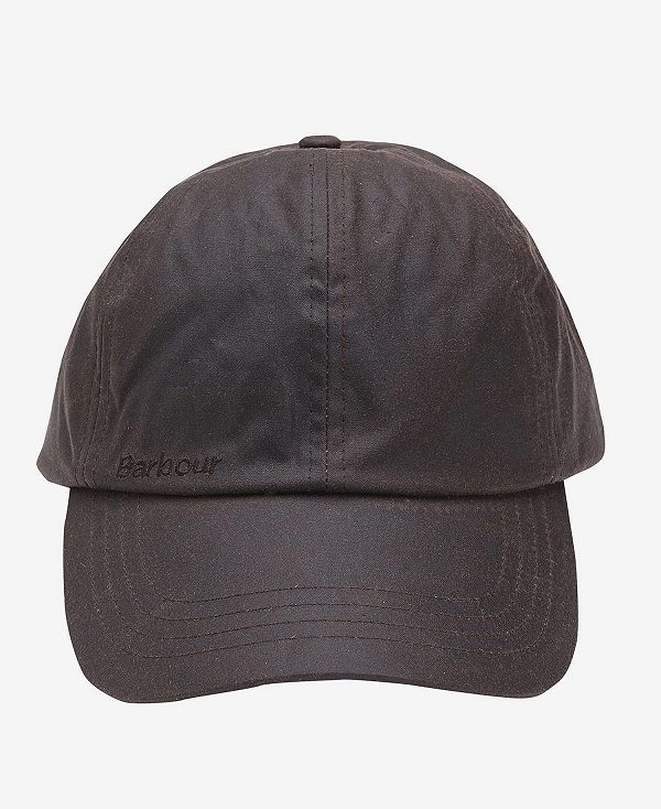 Barbour Wax Sports Cap Mørkeblå Mørkebrune | BABO89071