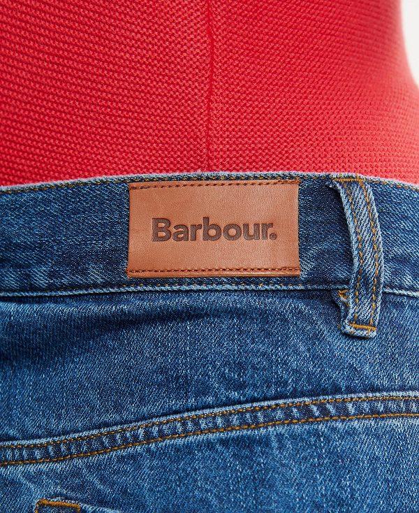 Barbour Westbury Barrel Leg Jeans Dyb Blå | BABO89823