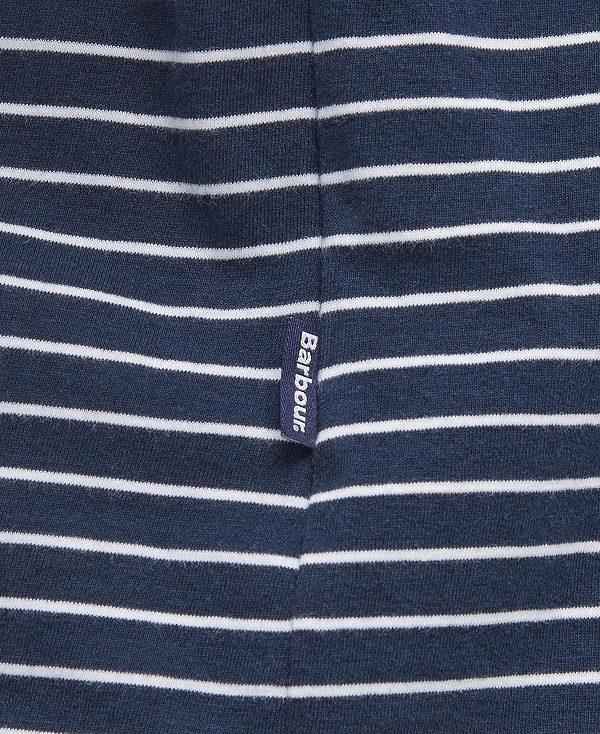 Barbour Westgate Striped Short-sleeved Polo Shirt Mørkeblå | BABO88171