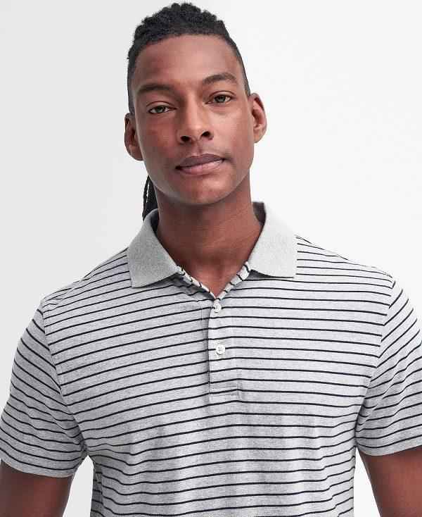 Barbour Westgate Striped Short-sleeved Polo Shirt Grå | BABO88172