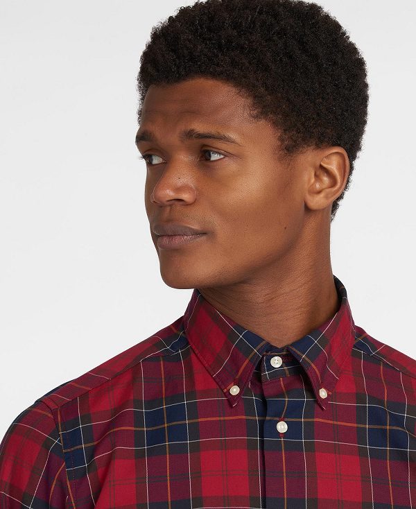 Barbour Wetheram Tailored Fit Shirt Rød | BABO87849