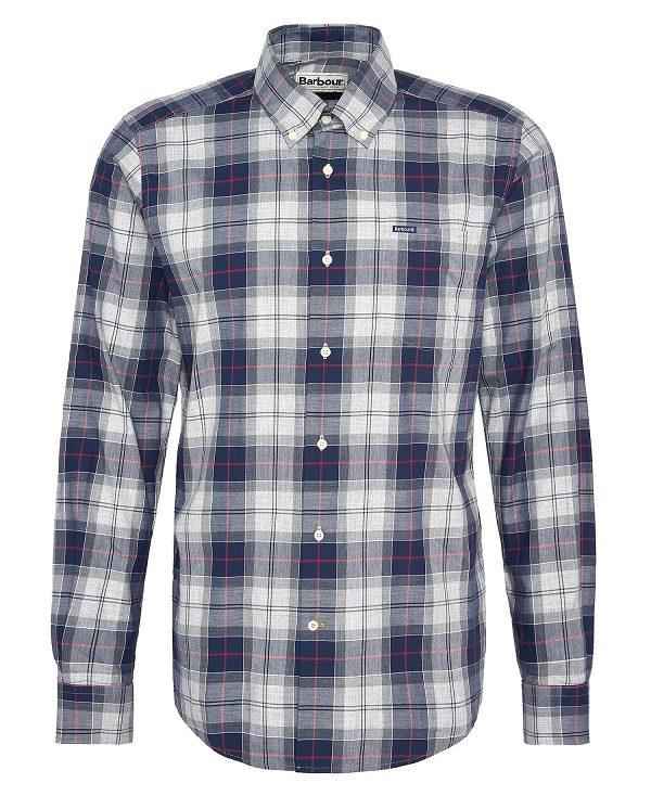 Barbour Wetheram Tailored Long-sleeved Shirt Blå | BABO87845