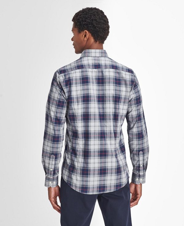 Barbour Wetheram Tailored Long-sleeved Shirt Blå | BABO87845