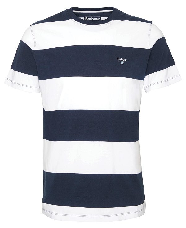 Barbour Whalton Striped T-shirt Mørkeblå | BABO88308