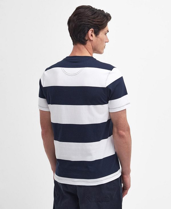 Barbour Whalton Striped T-shirt Mørkeblå | BABO88308