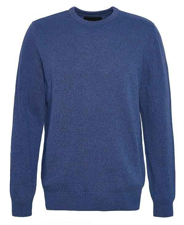 Barbour Whitfield Crew Neck Jumper Mørkeblå | BABO88613