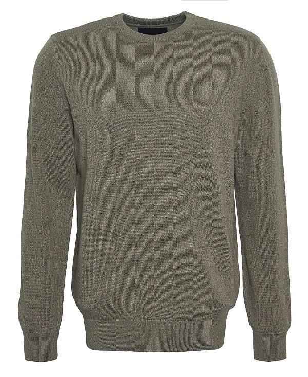 Barbour Whitfield Crew Neck Jumper Olivengrøn | BABO88612