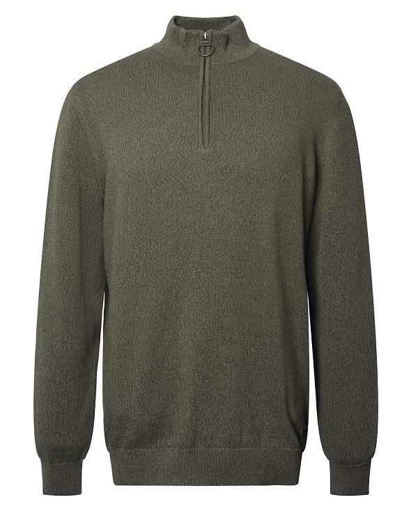 Barbour Whitfield Half-zip Jumper Olivengrøn | BABO88609