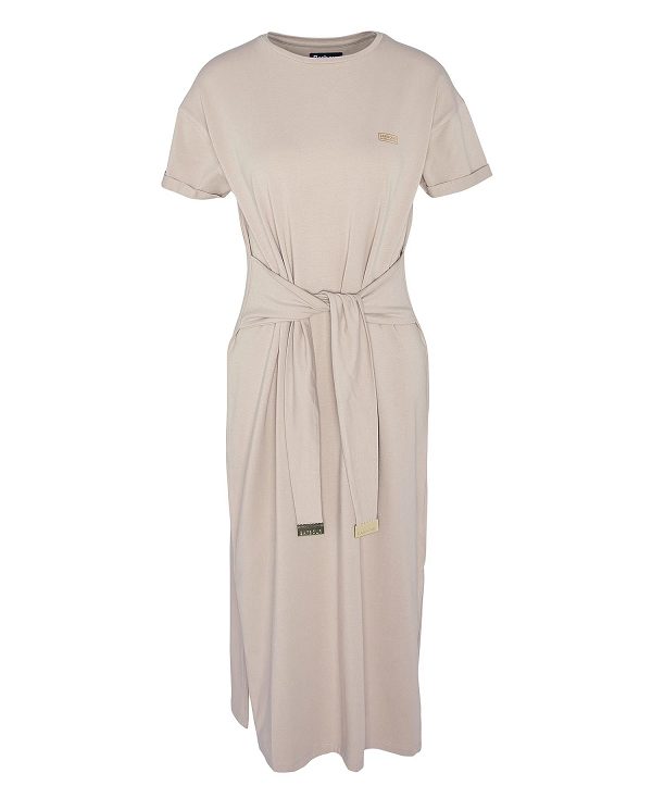 Barbour Whitson Midi Dress Beige | BABO89596