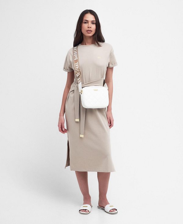 Barbour Whitson Midi Dress Beige | BABO89596