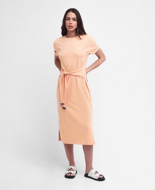 Barbour Whitson Midi Dress Koral | BABO89597