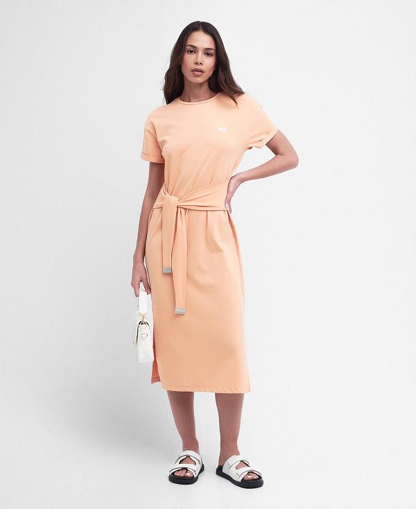 Barbour Whitson Midi Dress Koral | BABO89597