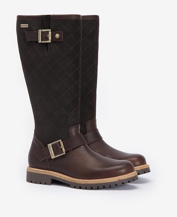 Barbour Willow Knee-high Boots Mørkebrune | BABO89871