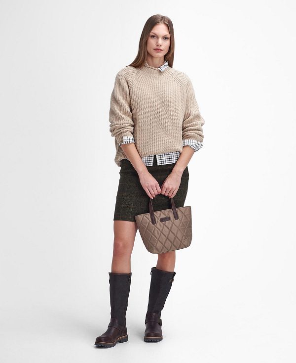 Barbour Willows High-neck Jumper Beige | BABO89726