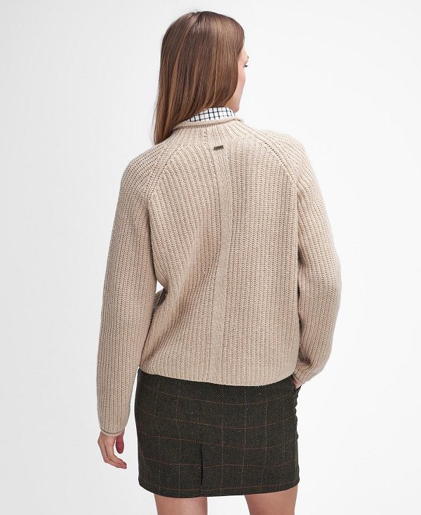 Barbour Willows High-neck Jumper Beige | BABO89726