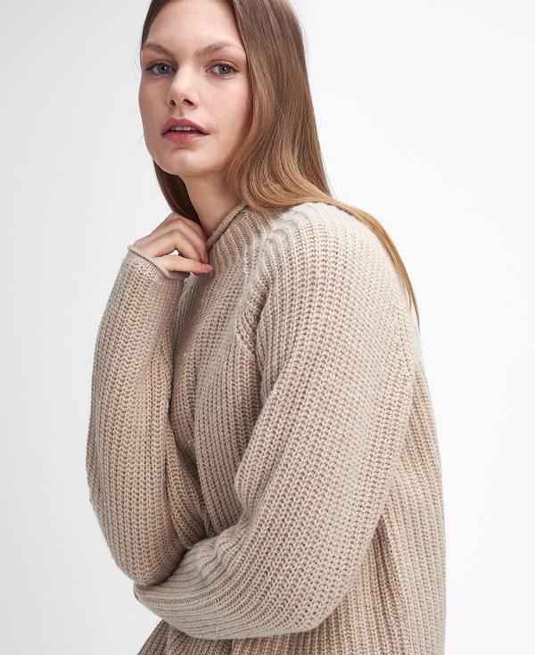 Barbour Willows High-neck Jumper Beige | BABO89726