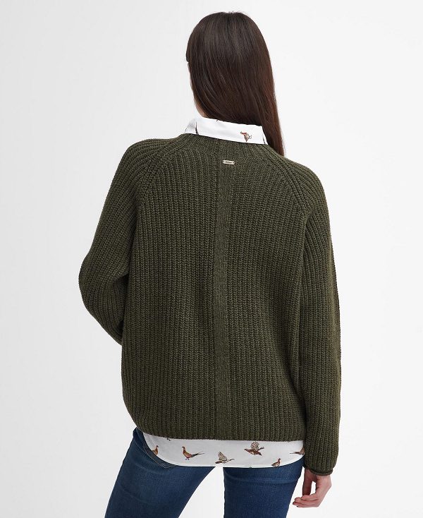 Barbour Willows High-neck Jumper Olivengrøn | BABO89727