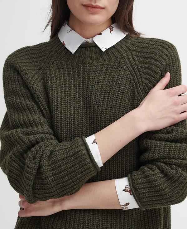 Barbour Willows High-neck Jumper Olivengrøn | BABO89727