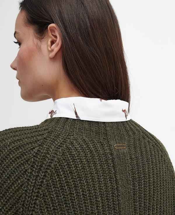 Barbour Willows High-neck Jumper Olivengrøn | BABO89727