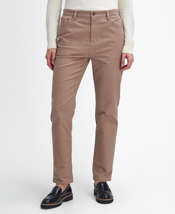 Barbour Willows Slim Trousers Brune | BABO89846