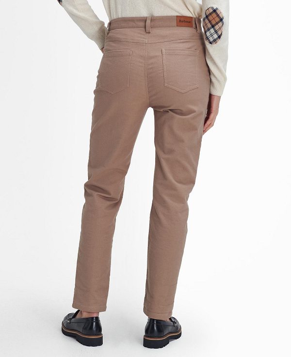 Barbour Willows Slim Trousers Brune | BABO89846