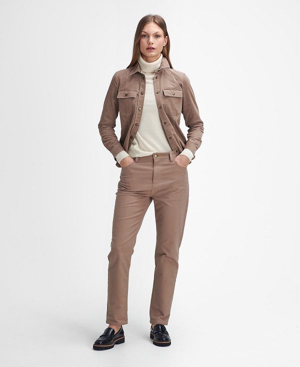 Barbour Willows Slim Trousers Brune | BABO89846