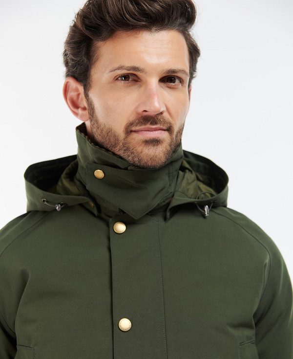 Barbour Winter Ashby Waterproof Jacket Olivengrøn | BABO87411