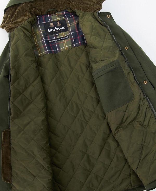 Barbour Winter Ashby Waterproof Jacket Olivengrøn | BABO87411