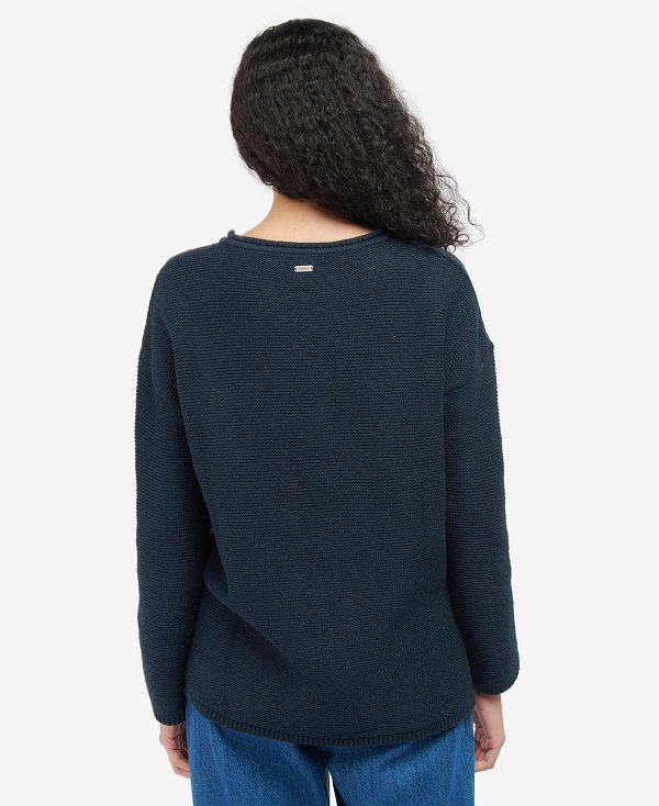 Barbour Winter Mariner Crew Neck Jumper Mørkeblå | BABO89661