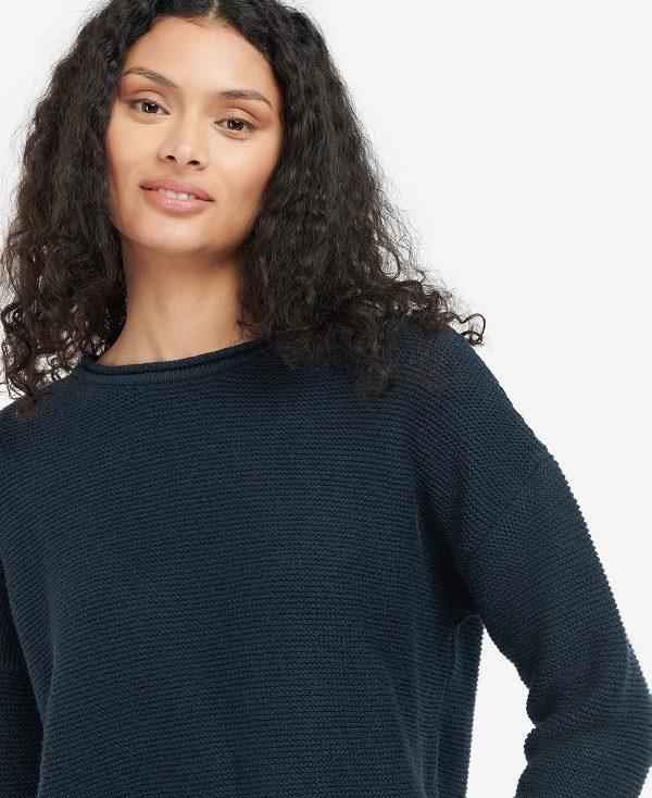 Barbour Winter Mariner Crew Neck Jumper Mørkeblå | BABO89661