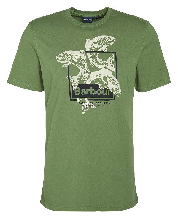 Barbour Witton Graphic T-shirt Grøn | BABO88351