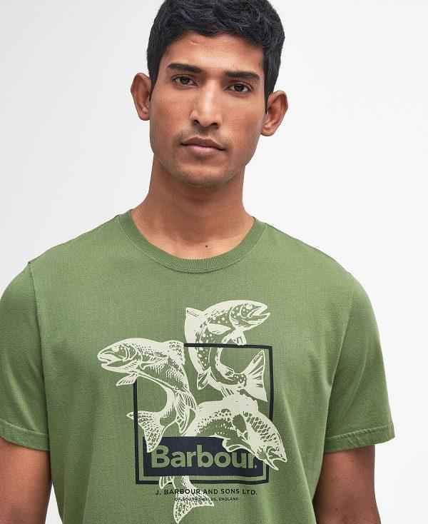 Barbour Witton Graphic T-shirt Grøn | BABO88351