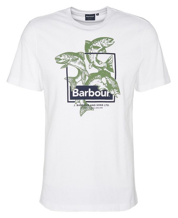 Barbour Witton Graphic T-shirt Hvide | BABO88350