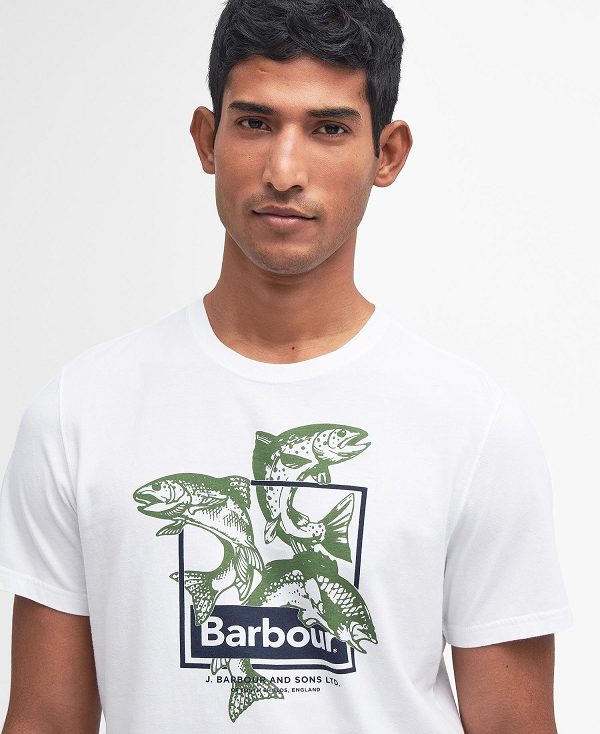 Barbour Witton Graphic T-shirt Hvide | BABO88350