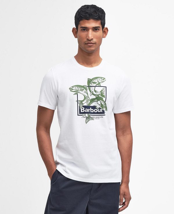 Barbour Witton Graphic T-shirt Hvide | BABO88350