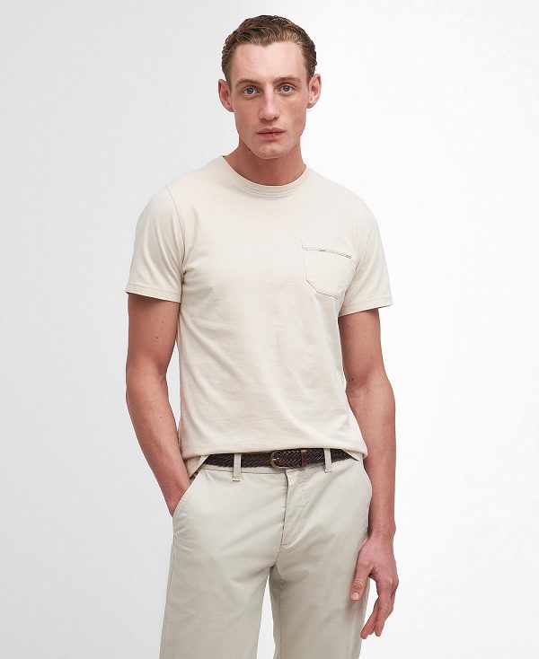 Barbour Woodchurch T-shirt Beige | BABO88376