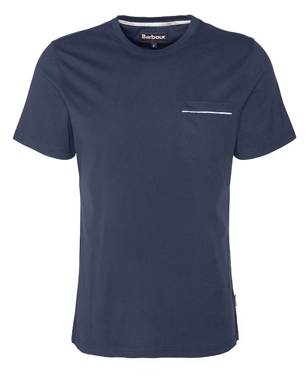 Barbour Woodchurch T-shirt Mørkeblå | BABO88372