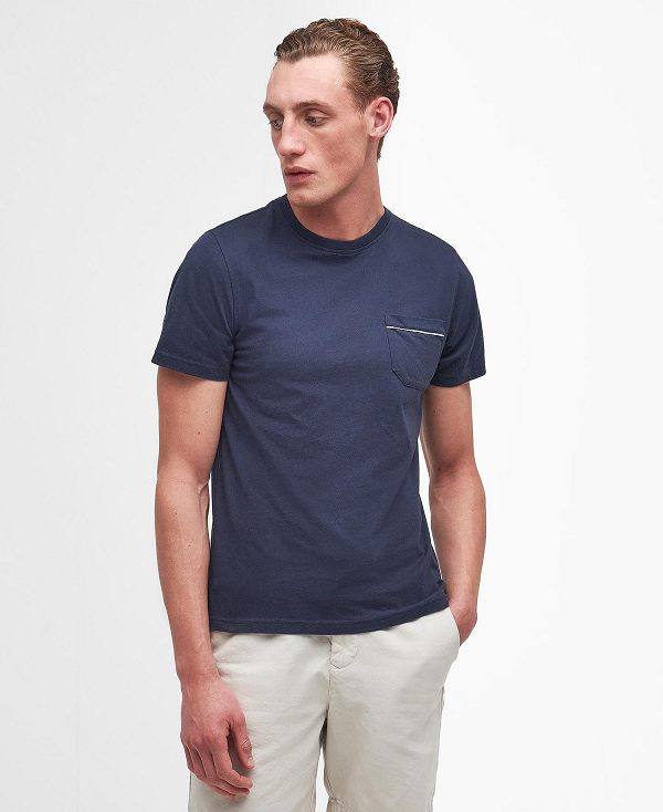 Barbour Woodchurch T-shirt Mørkeblå | BABO88372