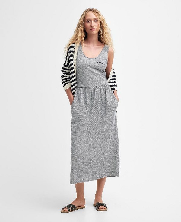 Barbour Woodford Midi Dress Grå | BABO89604