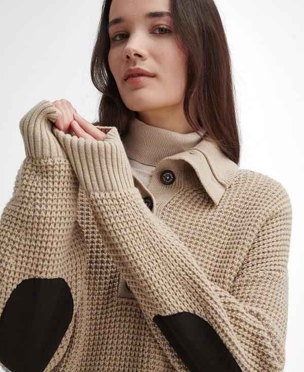 Barbour Woodside Half-button Jumper Olivengrøn | BABO89754