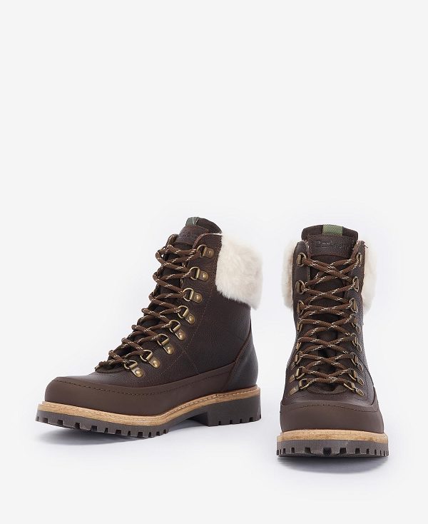 Barbour Woodside Hiker Boots Mørkebrune | BABO89875