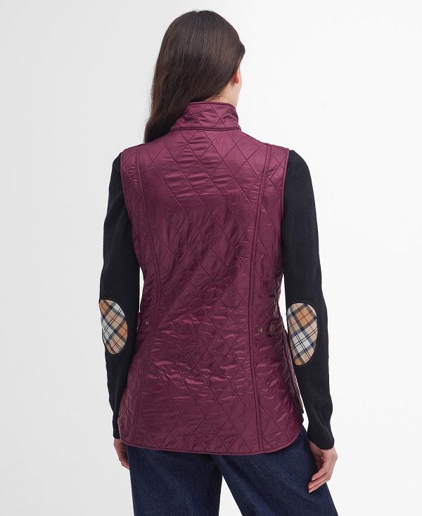 Barbour Wray Gilet Mørkerød Brune | BABO89460