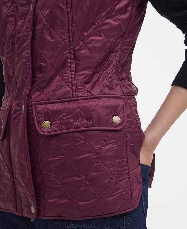 Barbour Wray Gilet Mørkerød Brune | BABO89460