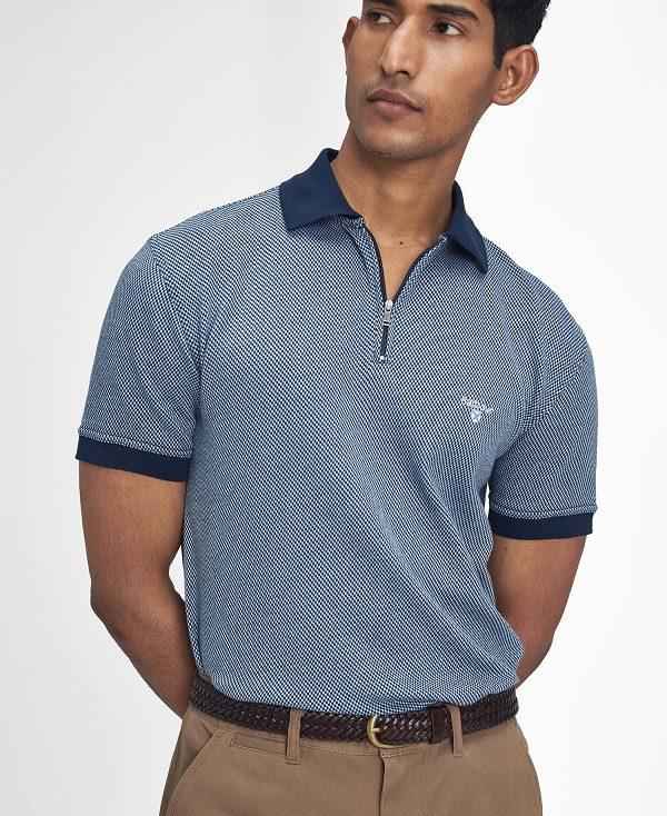 Barbour Wynch Short-sleeved Polo Shirt Mørkeblå | BABO88248