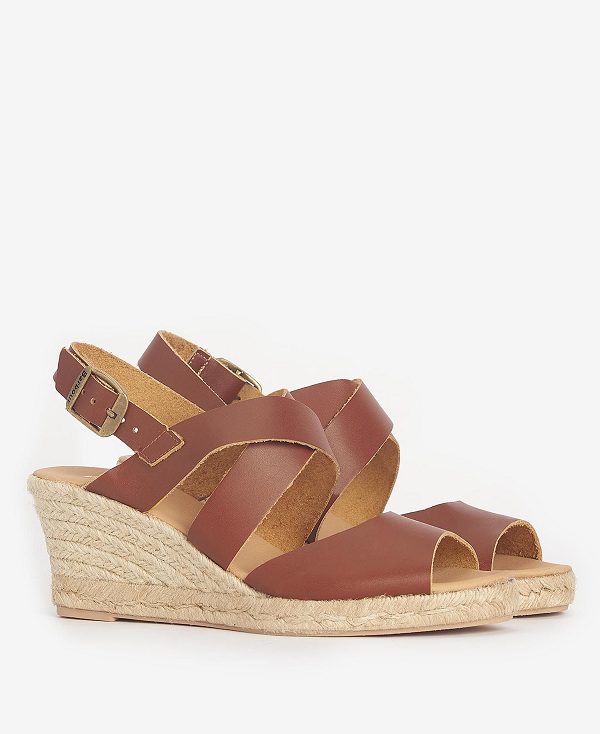 Barbour Yolanda Espadrille Wedges Brune | BABO89900