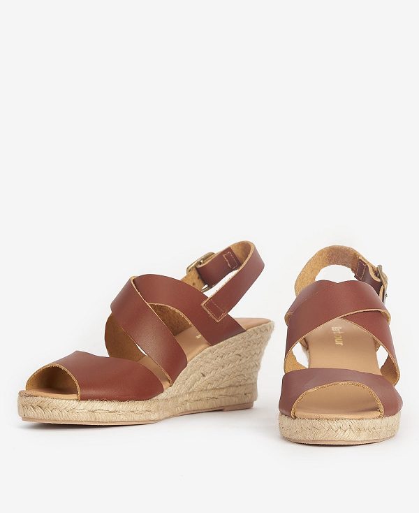 Barbour Yolanda Espadrille Wedges Brune | BABO89900