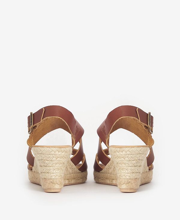 Barbour Yolanda Espadrille Wedges Brune | BABO89900